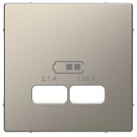 MTN4367-6050 Накладка для USB-розетки Merten D-Life "Никель"