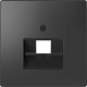Лицьова панель для одинарної інтернет-розетки RJ45 Merten D-Life. Колір Антрацит