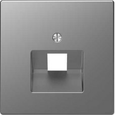 Лицьова панель для одинарної інтернет-розетки RJ45 Merten D-Life. Колір Нержавіюча сталь