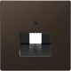 Лицьова панель для одинарної інтернет-розетки RJ45 Merten D-Life. Колір Мокко