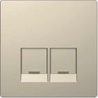 MTN4572-6033 Накладка для 2-хмод. розетки с пылезащитными шторками Merten D-Life "Сахара"
