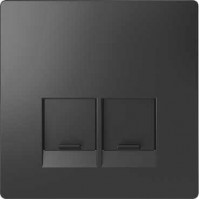 MTN4572-6034 Накладка для 2-хмод. розетки с пылезащитными шторками Merten D-Life "Антрацит"