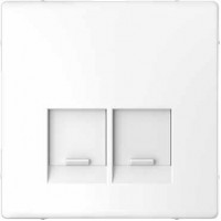 MTN4572-6035 Накладка для 2-хмод. розетки с пылезащитными шторками Merten D-Life "Белый Лотос"
