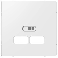 Накладка Merten для USB-розетки з двома роз'ємами. Колір "Полярний Білий"