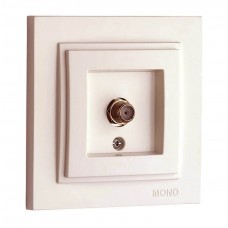 ⚡Розетка ТВ проходная с экраном (11dB) серии Despina (Mono Electric) Слоновая кость