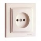 Розетка без заземлення 10А серії Despina (Mono Electric) Слонова кістка