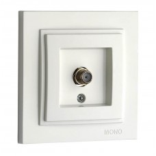 ⚡Розетка ТВ проходная с экраном (11dB) серии Despina (Mono Electric) Белая