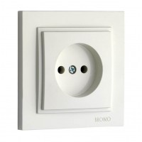 Розетка без заземлення 10А серії Despina (Mono Electric) Білий