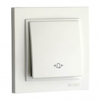 Кнопка звонка 10А серії Despina (Mono Electric) Білий