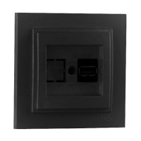 ⚡Розетка USB серии Despina (Mono Electric). Цвет Графит