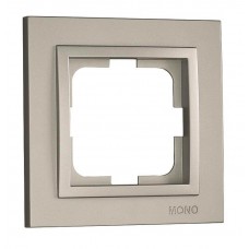 ⚡Рамка одноместная серии Despina (Mono Electric). Цвет Серебро