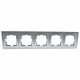 ⚡Рамка пятиместный серии Despina (Mono Electric). Цвет Серебро