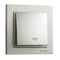 ⚡Кнопка звонка серии Despina (Mono Electric). Цвет Серебро