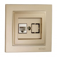 ⚡Розетка компьютерная (Rj45 Cat 6) серии Despina (Mono Electric). Цвет Титан