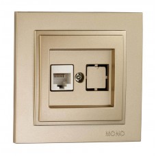 ⚡Розетка компьютерная (Rj45 Cat 6) серии Despina (Mono Electric). Цвет Титан