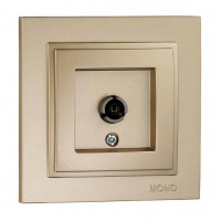 Розетка TV прохідна з екраном (11 dB) серії Despina (Mono Electric). Колір Титан