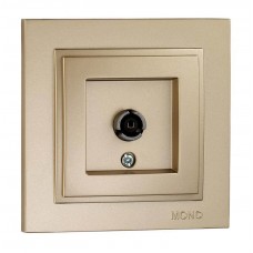 Розетка TV прохідна з екраном (11 dB) серії Despina (Mono Electric). Колір Титан