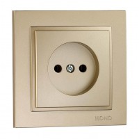 Розетка без заземлення серії Despina (Mono Electric). Колір Титан