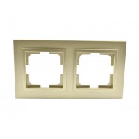 Рамка двомісна серії Despina (Mono Electric). Колір Бронза