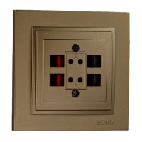 ⚡Аудиорозетка Hi-Fi два входа серии Despina Mono Electric Бронза (102-232305-142)