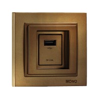 ⚡Розетка c USB-зарядкой (5В - 2.4А) серии Despina (Mono Electric). Цвет Бронза ⚡Розетка c USB-зарядкой (5В - 2.4А) серии Despina (Mono Electric). Цвет Бронза