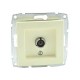 Механізм розетки супутникова кінцева серії Despina (Mono Electric) Кремовий з панелью