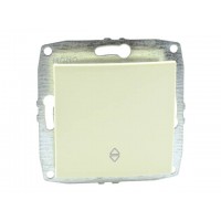 Механізм одноклавішного вимикача прохідного 10А серії Despina (Mono Electric) Кремовий з клавішею