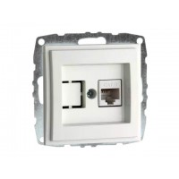 ⚡Механизм компьютерной розетки с панелью + пустой механизм серии Despina (Mono Electric) Белый