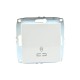 Механізм одноклавішного вимикача прохідного з підсвічуванням 10А серії Despina (Mono Electric) Білий з клавішею