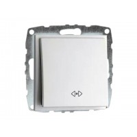 Механізм з клавішею прохідний перемикач серії Despina (Mono Electric) Білий