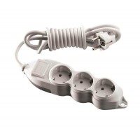 Подовжувач 3 гнізда 3 м з заземленням серії Orion (Mono Electric)