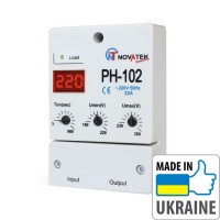 Однофазне потужне реле напруги Новатек-Електро РН-102 (NTRN10200) Однофазне потужне реле напруги Новатек-Електро РН-102 (NTRN10200)
