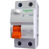 ⚡Дифференциальный выключатель нагрузки (УЗО) Schneider Electric ВД63 Домовой, 63А, 300мА, 2P (11456)
