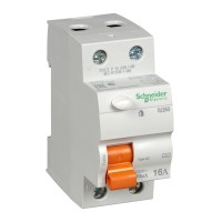 ⚡Дифференциальный выключатель нагрузки (УЗО) Schneider Electric ВД63 Домовой, 16А, 10мА, 2P (11454)