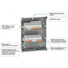 Щит встраиваемый Mini Pragma белые двери, 1 ряд, 18 модулей, Schneider Electric, Италия (MIP22118)
