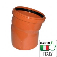 Колено (отвод) монтажное PVC для наружной канализации Redi Ø315x15°, 71110