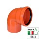 Колено (отвод) монтажное PVC для наружной канализации Redi O500x87°