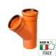 Тройник монтажный PVC для наружной канализации Redi O125/125x45°
