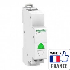 Світловий індикатор на DIN-рейку Schneider Electric Acti 9 iIL, простий індикатор, зелений, 110-230В змін. струму Світловий індикатор на DIN-рейку Schneider Electric Acti 9 iIL, простий індикатор, зелений, 110-230В змін. струму