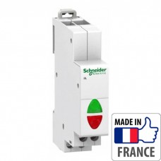 Світловий індикатор на DIN-рейку Schneider Electric Acti 9 iIL, подвійний індикатор, 110-230В змін. струму Світловий індикатор на DIN-рейку Schneider Electric Acti 9 iIL, подвійний індикатор, 110-230В змін. струму