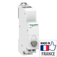 Кнопка управления на DIN-рейку Schneider Electric Acti 9 iPB, простая кнопка, 1NO, серая Кнопка управления на DIN-рейку Schneider Electric Acti 9 iPB, простая кнопка, 1NO, серая