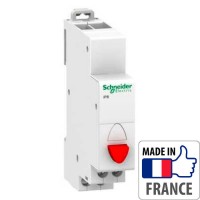 Кнопка управління на DIN-рейку Schneider Electric Acti 9 iPB, проста кнопка, 1NC, червона Кнопка управління на DIN-рейку Schneider Electric Acti 9 iPB, проста кнопка, 1NC, червона