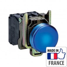 XB4BW36B5 Кнопка з підсвічуванням Schneider Electric XB4-B, синій світлодіод, метал. основа, 1NO/1NC, 24В
