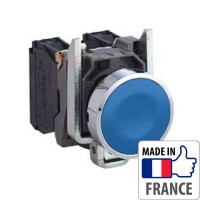 XB4BA61 Кнопка с пружинным возвратом Schneider Electric XB4-B, синяя, металл. основание, 1NO XB4BA61 Кнопка с пружинным возвратом Schneider Electric XB4-B, синяя, металл. основание, 1NO