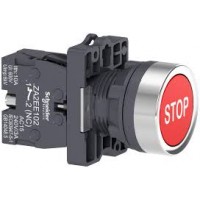 XA2EA4342 Кнопка ХА2, пружинна поворотна, червона з "STOP", 1НЗ