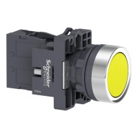 XA2EH051 Кнопка с фиксацией, желтая, 1НО