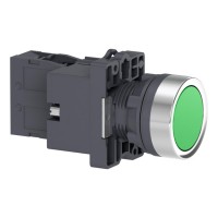 XA2EW33B1 Кнопка з підсвічуванням, LED, 24В, зелена, 1 НВ XA2EW33B1 Кнопка з підсвічуванням, LED, 24В, зелена, 1 НВ