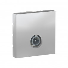 ⚡Розетка TV одинарная 2 модуля Unica New алюминий (NU346230)