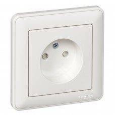 Розетка без заземлення зі шторками, W59 16А у зборі, білий (RS16-151-18)