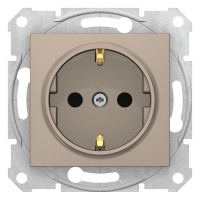 SDN3000168 Розетка з заземленням і захисними шторками 16А Sedna. Колір Титан